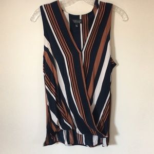 Cross front tank, bloused front & longer back hem